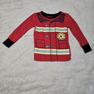 Old Navy fireman pj long sleeve shirt firefighter, 2T